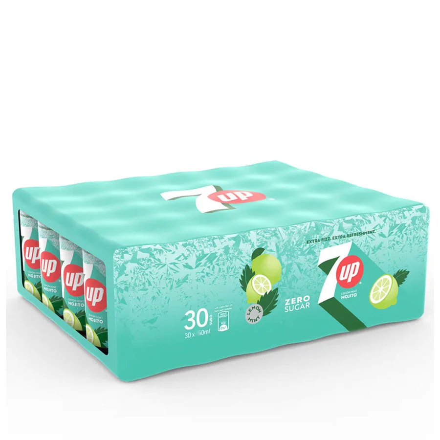7UP Mojito Zero Sugar Lemon & Mint Can 250 ml x 30pcs