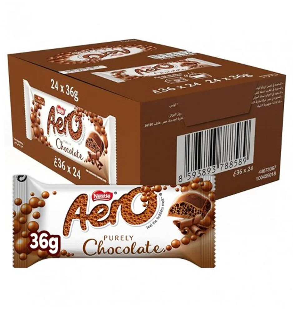 Aero Purely Milk Chocolate Bars 36g x 24pcs