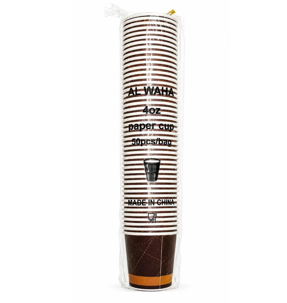 Al Waha Paper Cups 4oz 50 pcs