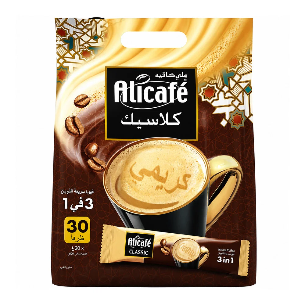 Alicafé Classic 3 in 1 Instant Coffee 30 Sachets 600g