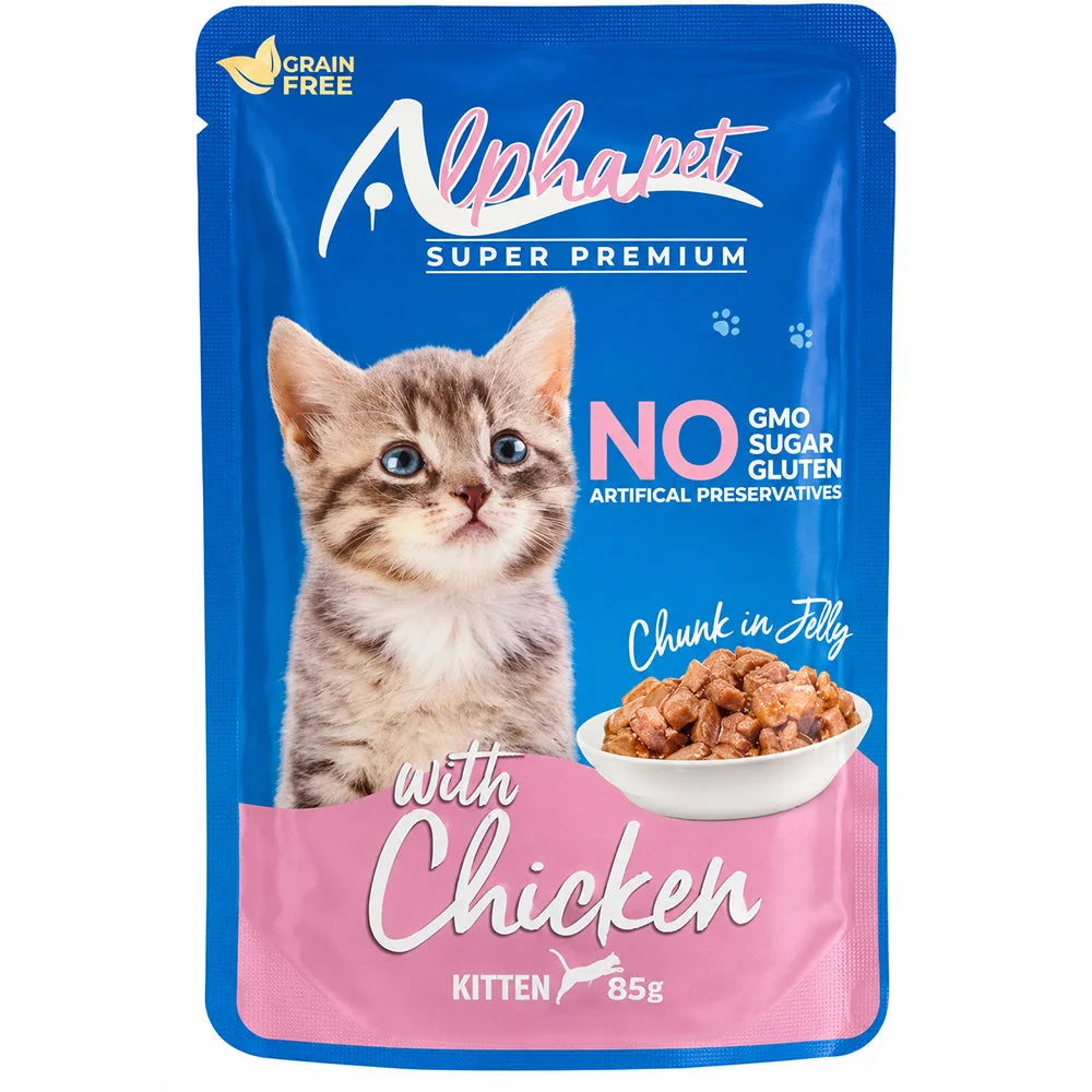 Alphapet Super Premium Kitten Chicken in Jelly 85g