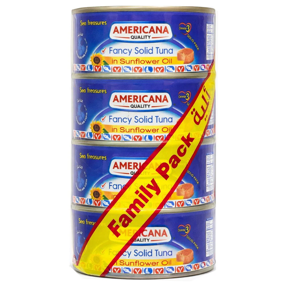 Americana Fancy Solid Tuna in Sunflower Oil 4 × 160g