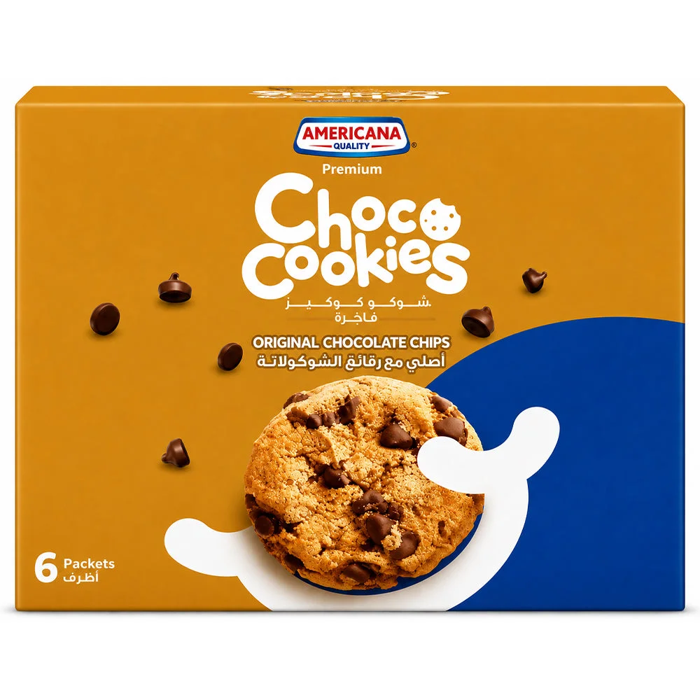 Americana Premium Choco Cookies Original Chocolate Chips 6 x 45g