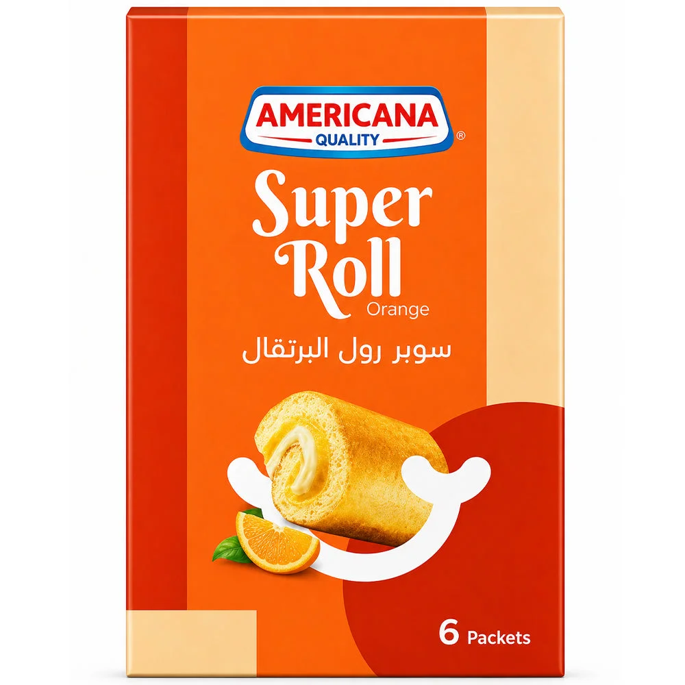 Americana Super Roll Orange Cake Rolls 6x60g