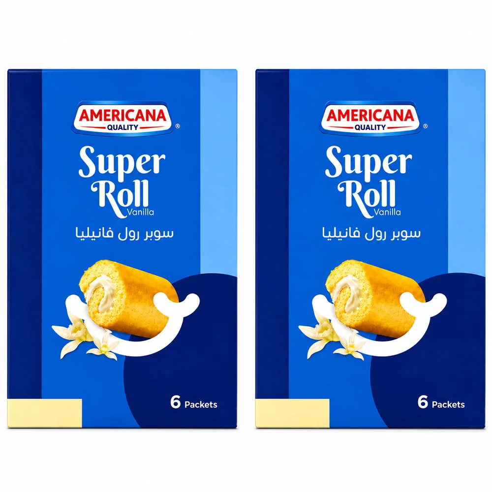 Americana Super Roll Vanilla 60g 6pcs x 2 =12pcs