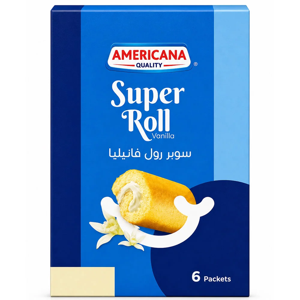 Americana Super Roll Vanilla Cake Rolls 6x60g