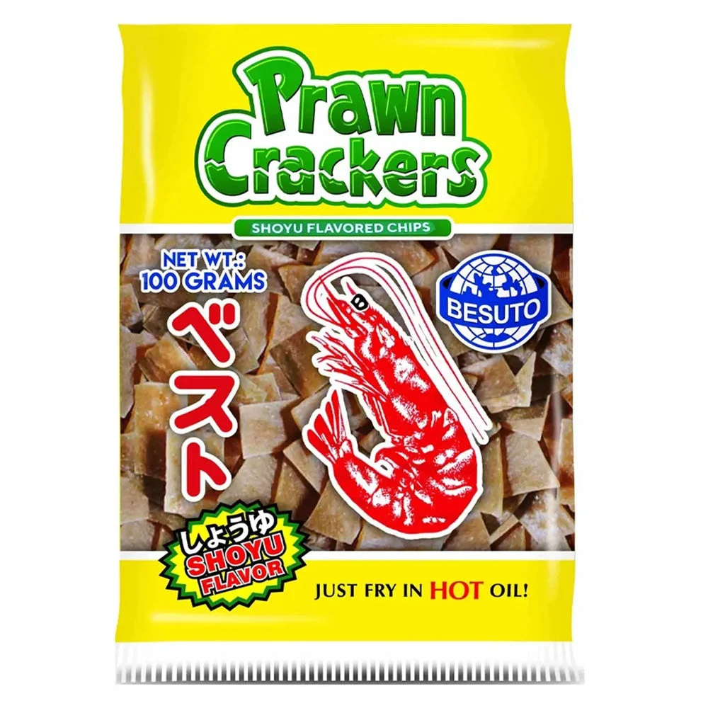 Besuto Prawn Crackers Shoyu Flavor Uncooked 100g