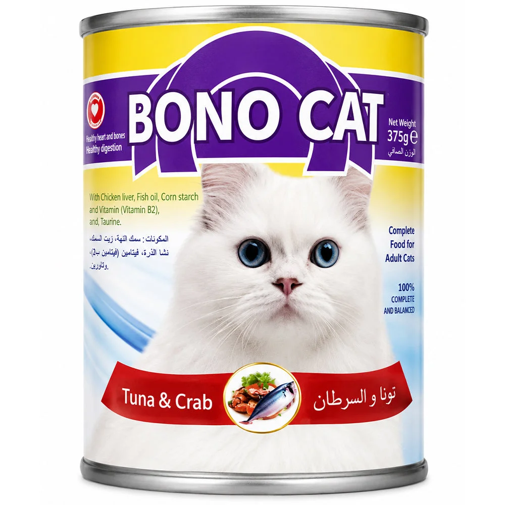Bono Cat Tuna & Crab Wet Cat Food 375g