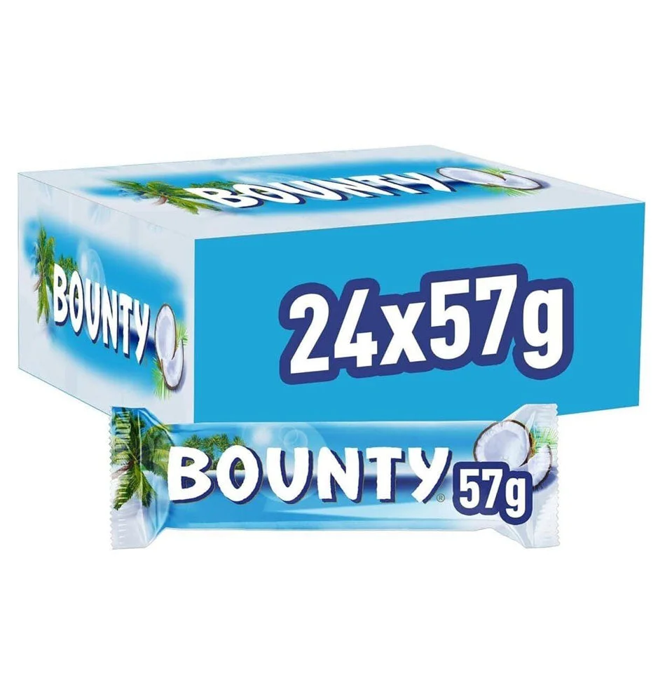 Bounty Milk Chocolate Bar 24 x 57 g