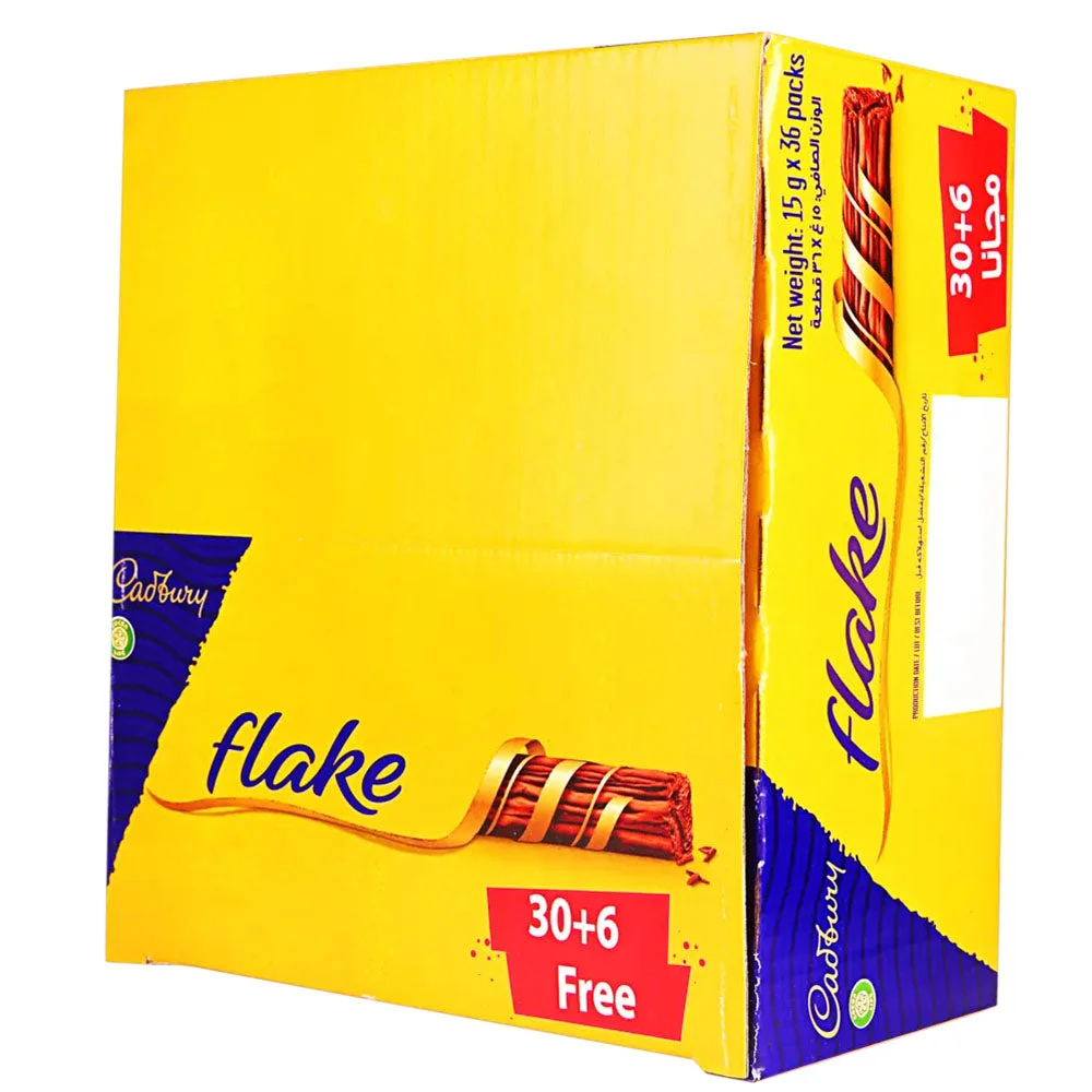 Cadbury Flake Chocolate Bars 36 × 15 g