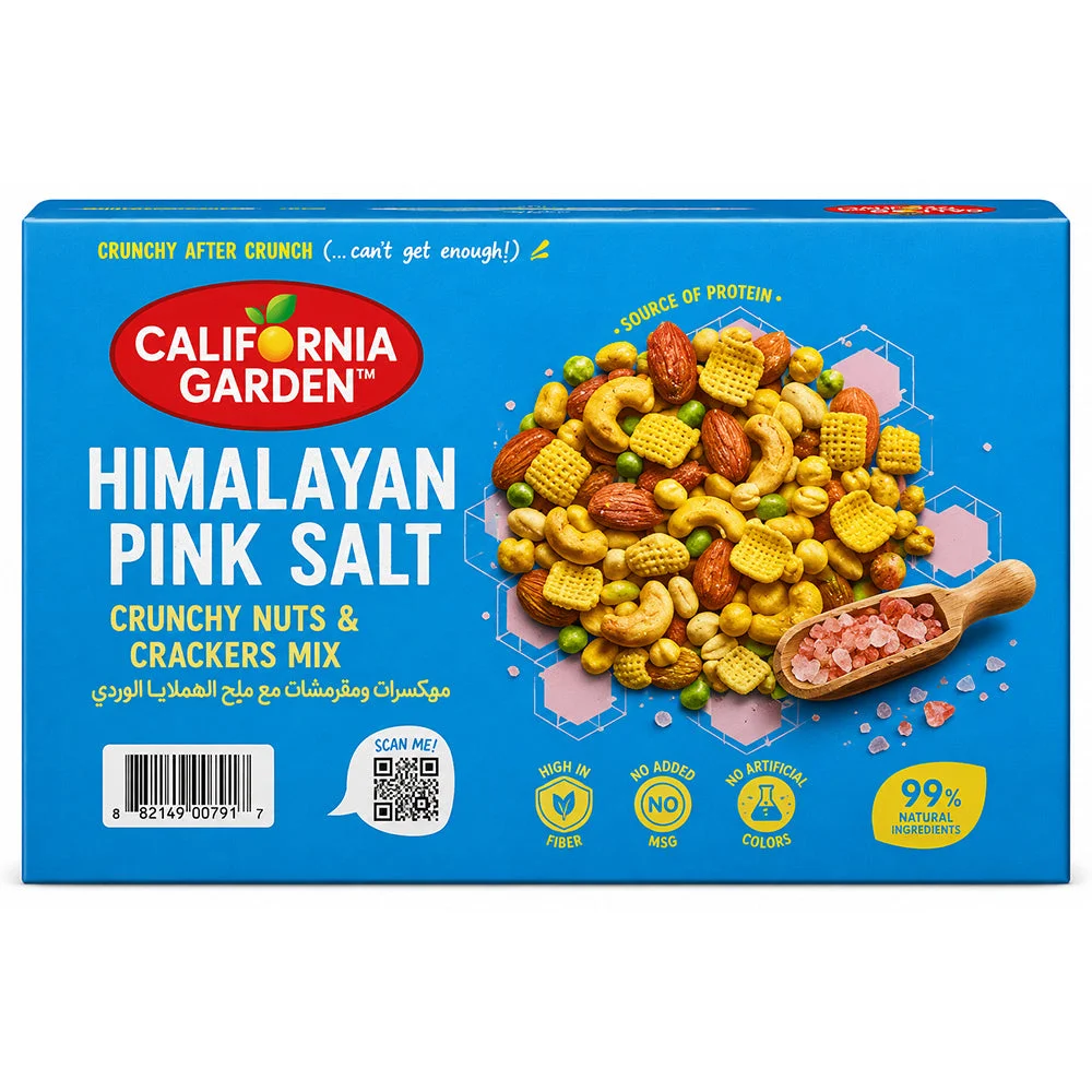 California Garden Himalayan Pink Salt Crunchy Nuts & Crackers Mix 99g