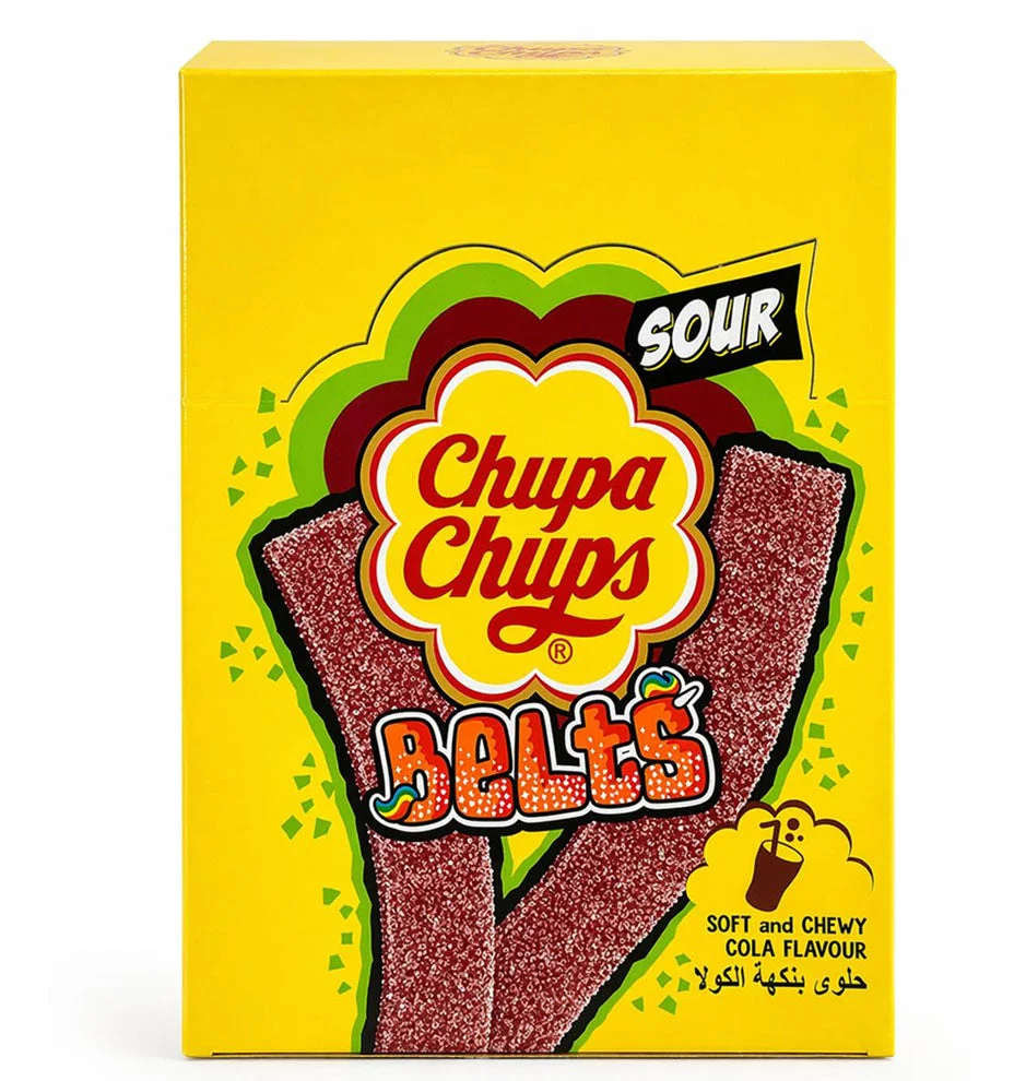 Chupa Chups Sour Cola Belts Candy 480g