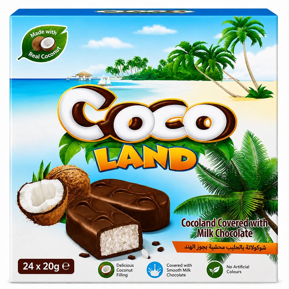 Coco Land Coconut Milk Chocolate 24 x 20g = 480g