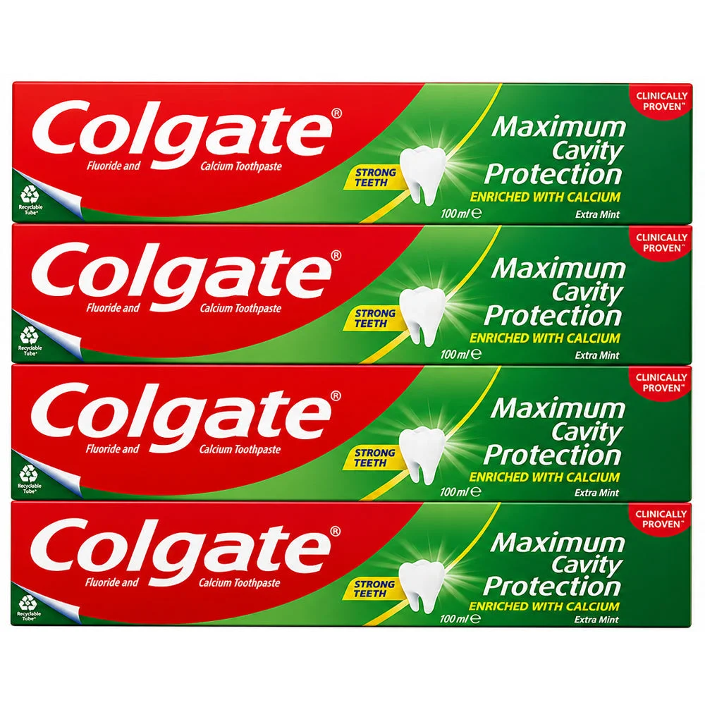 Colgate Maximum Cavity Protection Toothpaste 4x100ml green