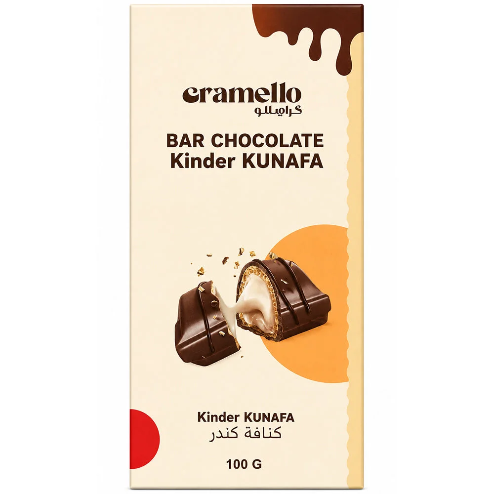 Cramello Kinder Kunafa Chocolate Bar 100g