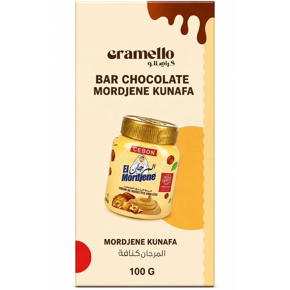 Cramello Mordjene Kunafa Chocolate Bar 100g