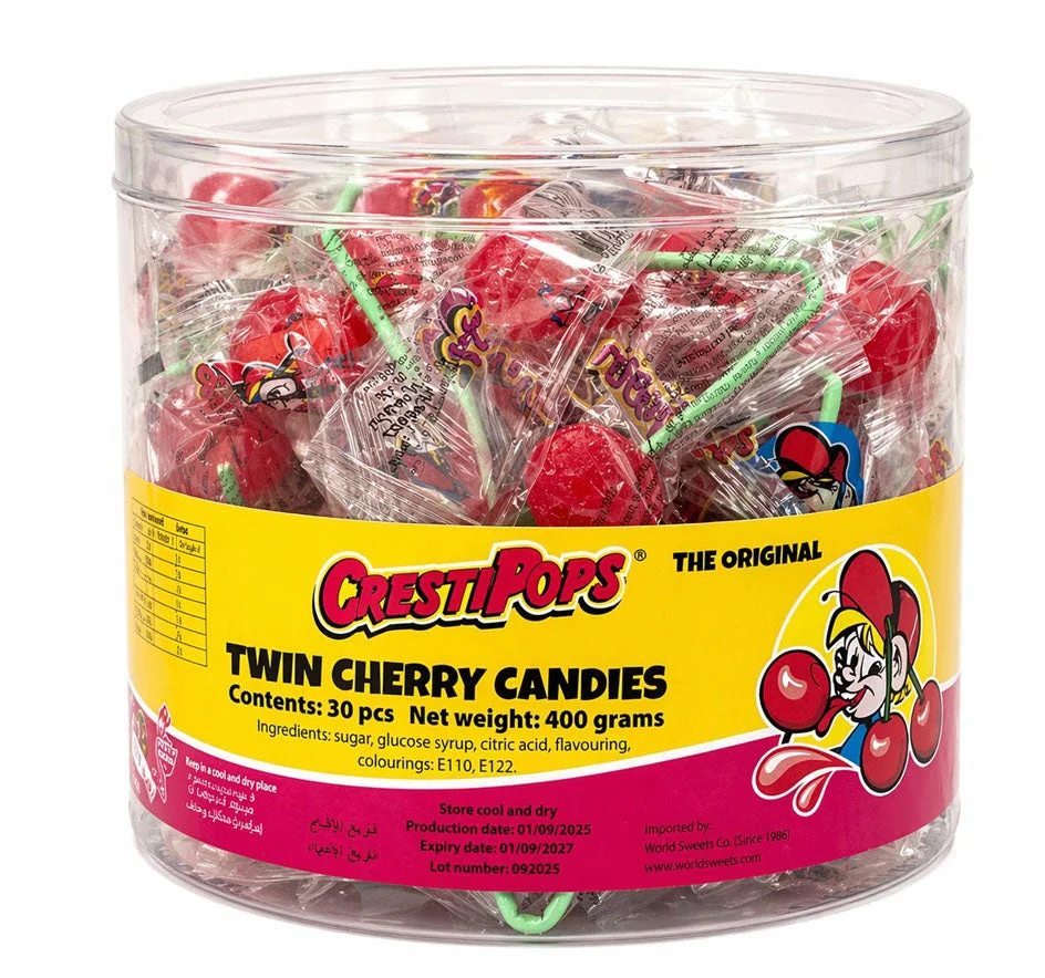 Crest Pops Twin Cherry Lollipops 30 × 13.5g