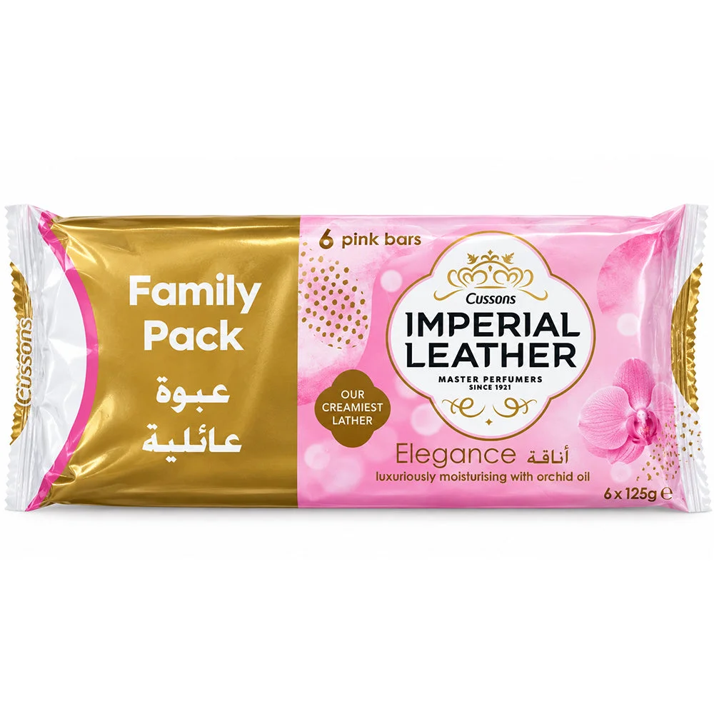 Cussons Imperial Leather Elegance Soap with Orchid Oil 6×125g