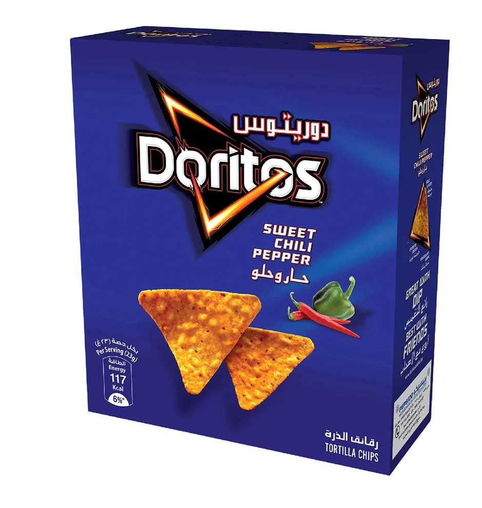 Doritos Sweet Chili Pepper Tortilla Chips Value Pack 12 × 21g
