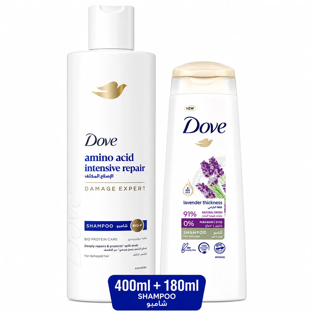Dove Shampoo Value Pack 400ml + 180ml