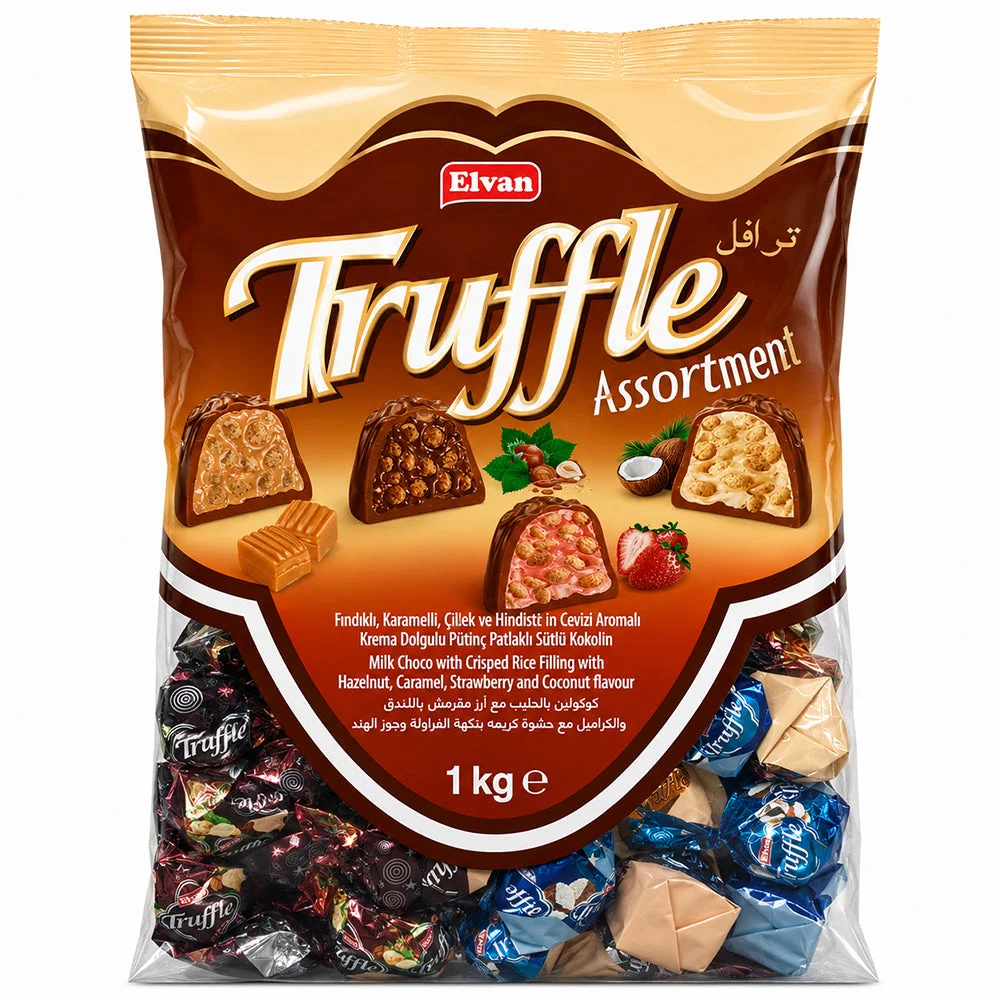 Elvan Truffle Assortment Chocolate Candy 1kg