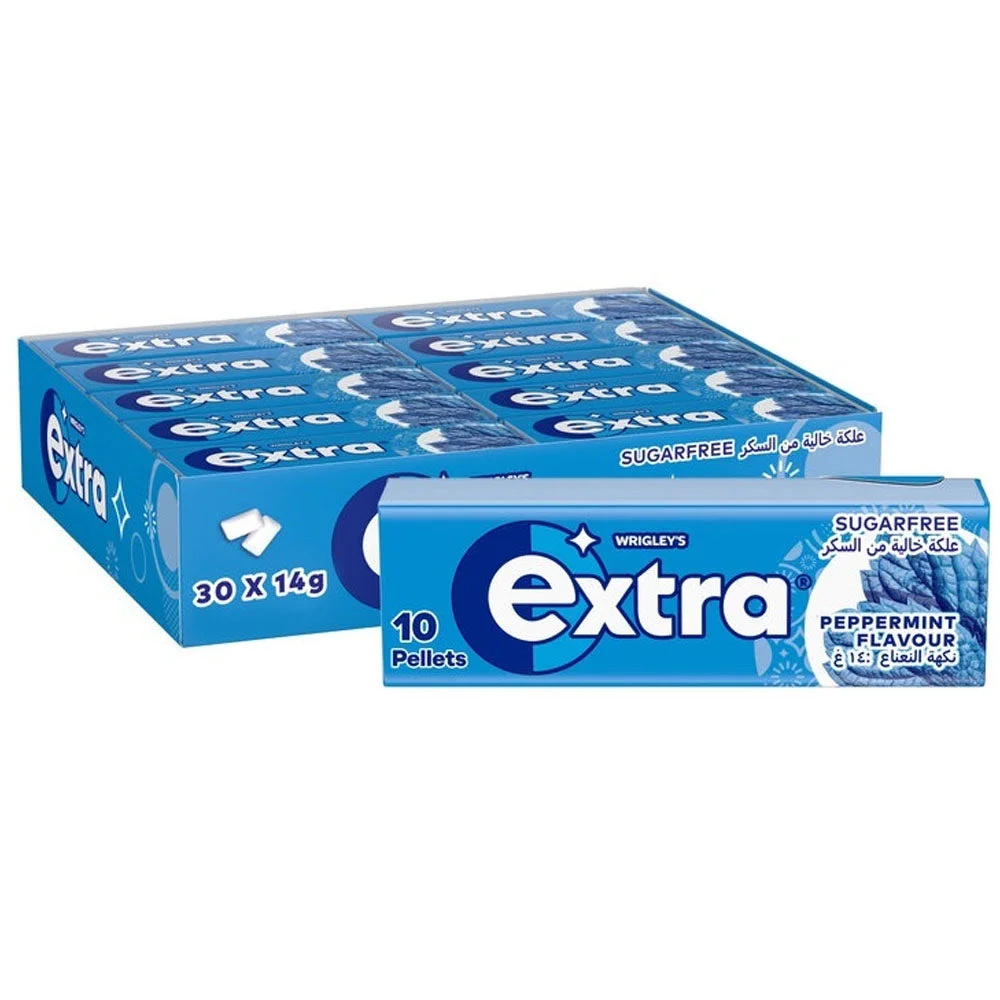 Extra Peppermint Sugar-Free Chewing Gum 30 × 10 Pieces