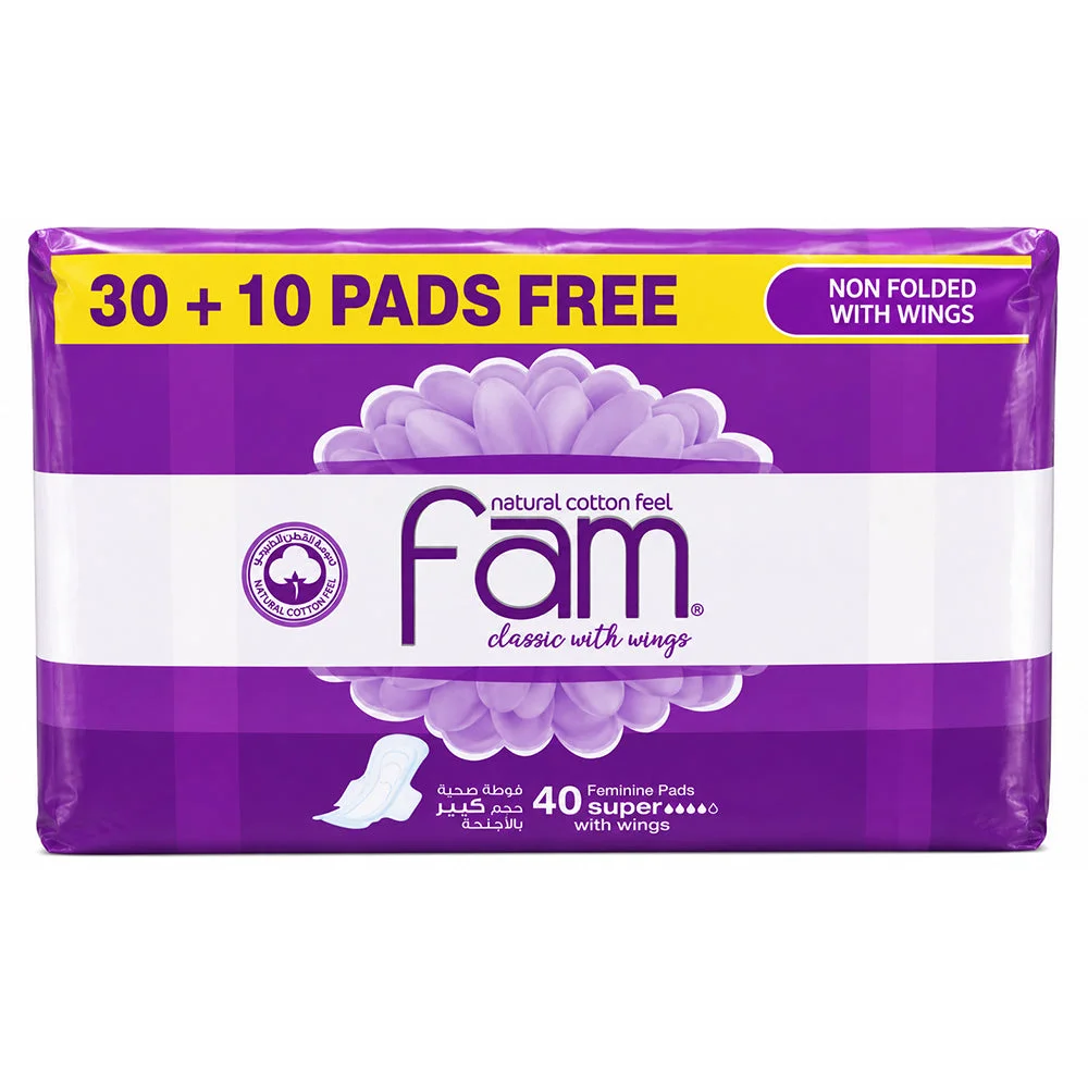 Fam Classic With Wings Feminine Pads Super 40 PCS