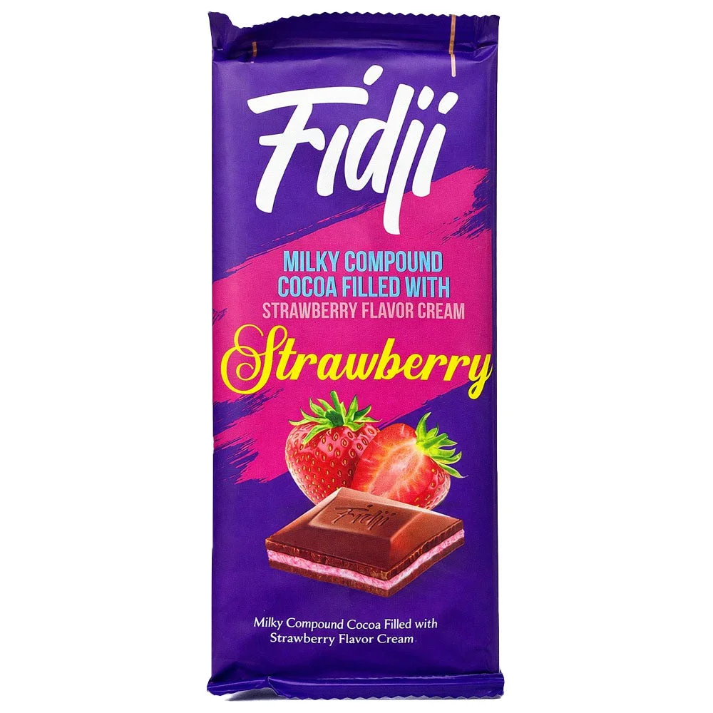 Fidji Strawberry Chocolate Bar 90g