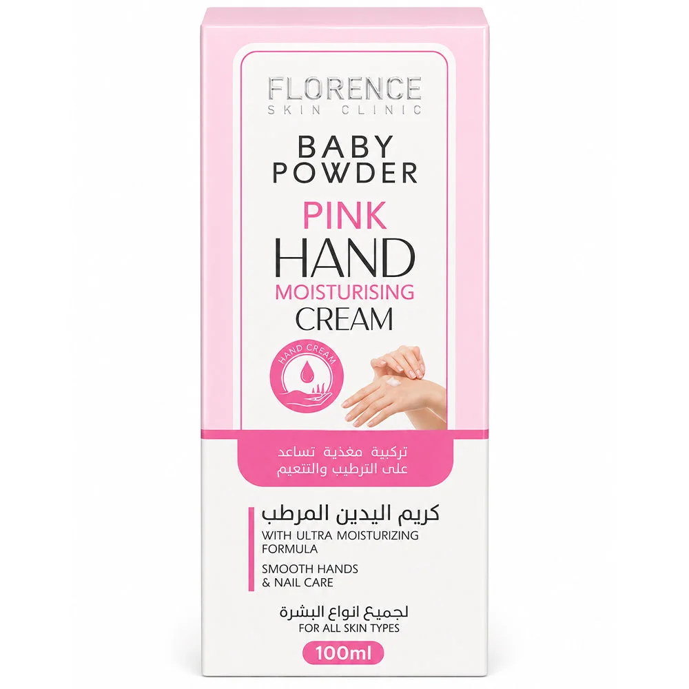 Florence Skin Clinic Baby Powder Pink Hand Moisturising Cream 100ml