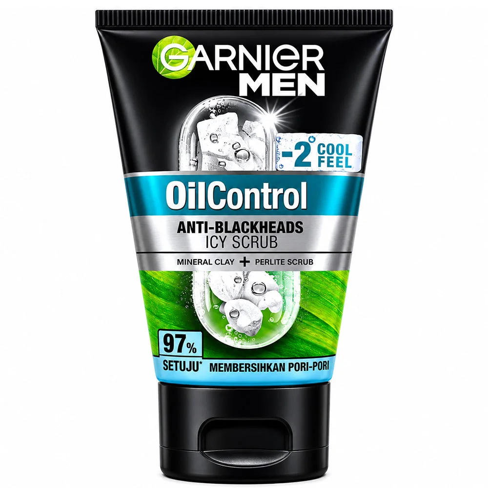 Garnier Men Oil Control Anti-Blackheads Icy Scrub 100ml