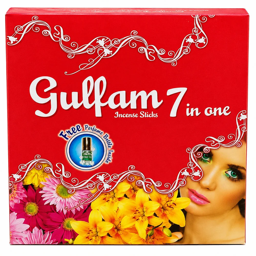 Gulfam 7 In One Incense Sticks with Free Perfume 12x70 sticks