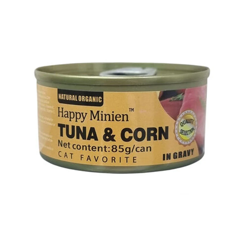 Happy Minien Tuna & Corn Cat Food in Gravy 85g