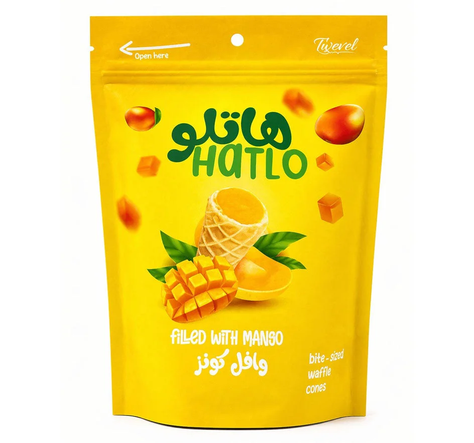Hatlo Mango Filled Mini Waffle Cones 100g
