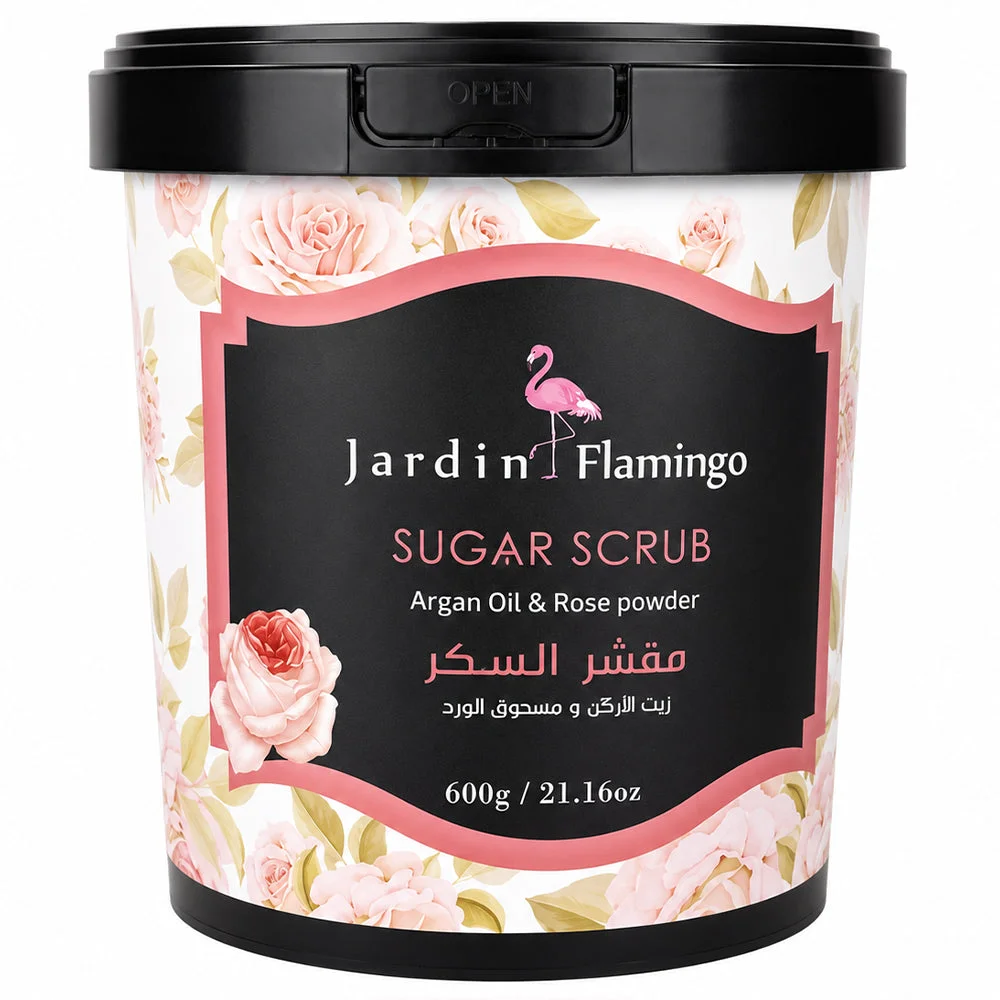 Jardin Flamingo Sugar Scrub Argan Oil & Rose Powder 600g