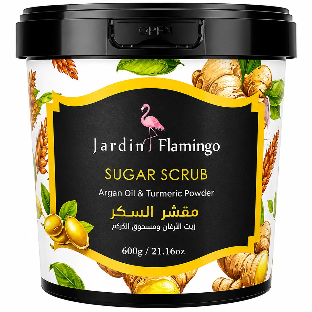 Jardin Flamingo Sugar Scrub Argan Oil & Turmeric Powder 600g
