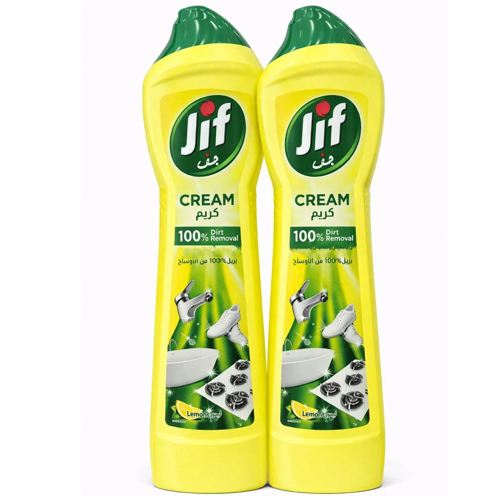Jif Cream Cleaner Lemon 500ml x 2