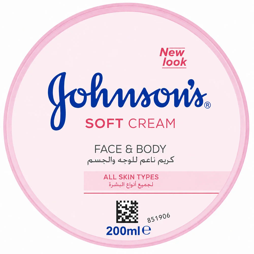 Johnson's Soft Cream Face & Body Moisturizer 200ml