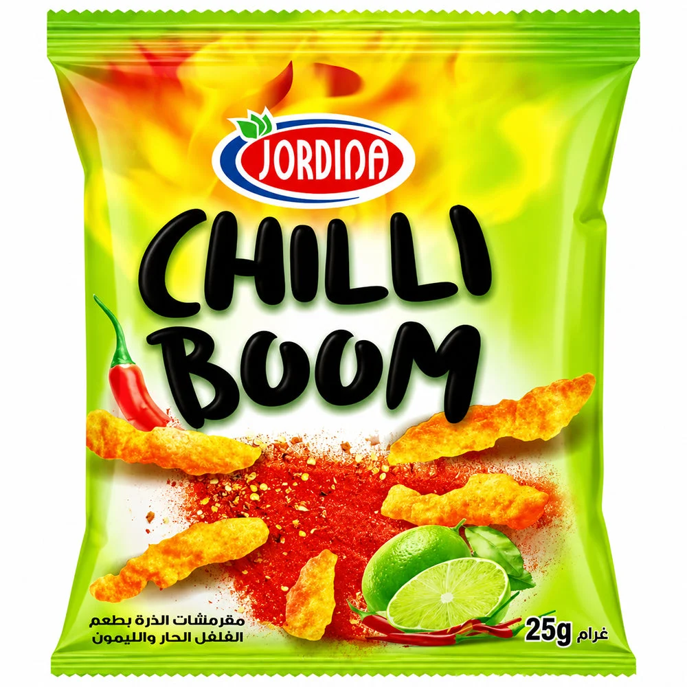 Jordina Chilli Boom Hot Chili & Lime Corn Snacks 25g