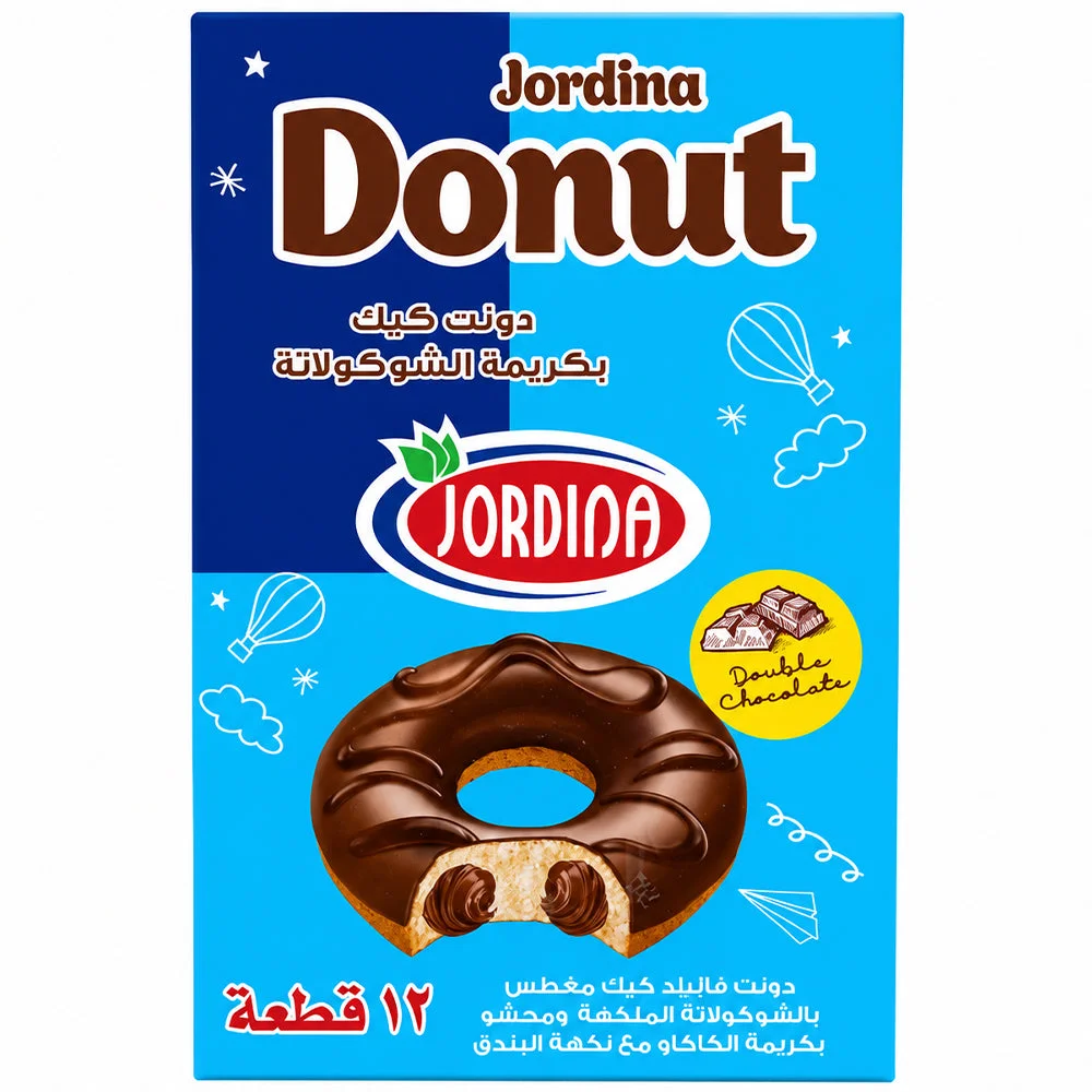 Jordina Double Chocolate Donut Cake 12 x 40g