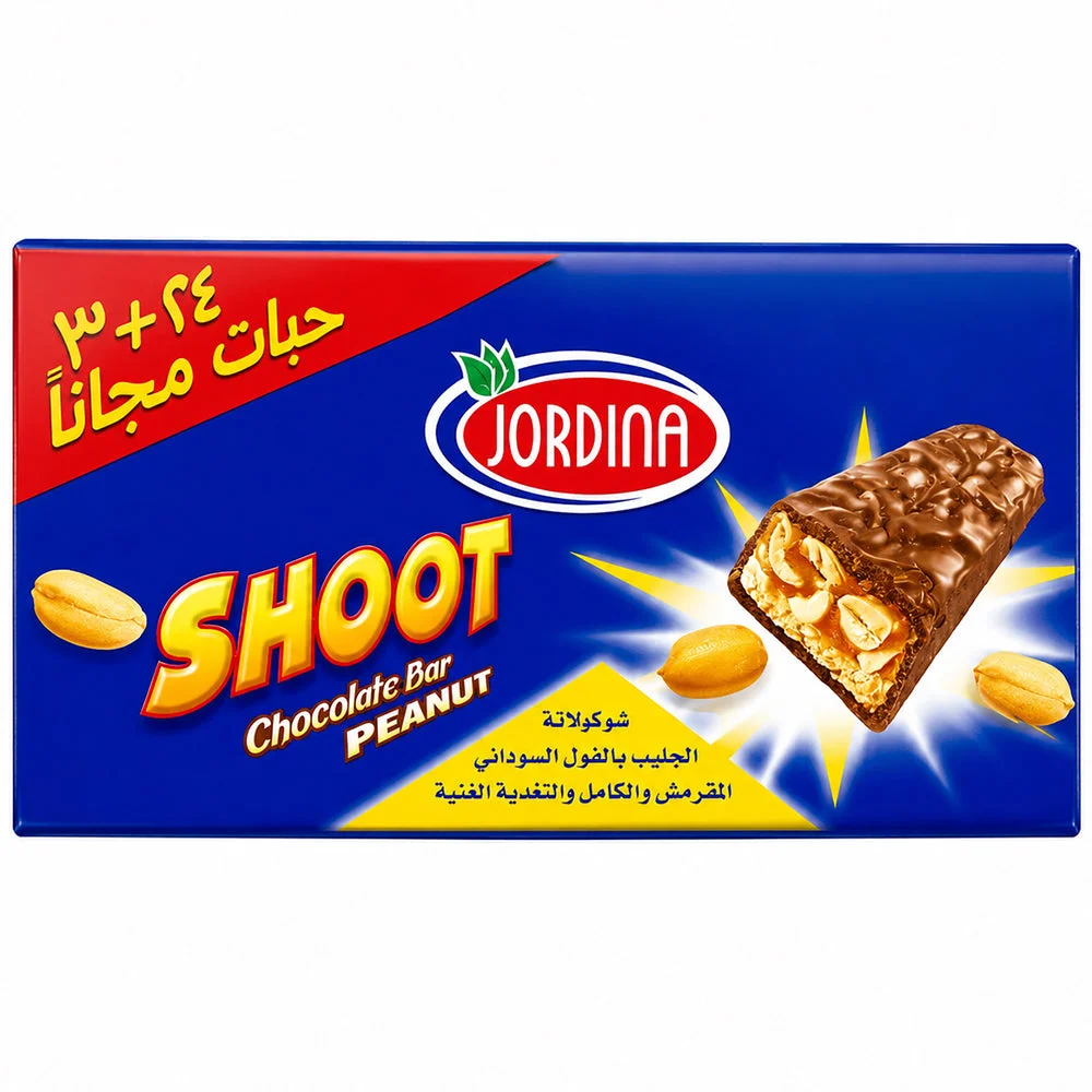Jordina Shoot Peanut Chocolate Bars 27 x 20g