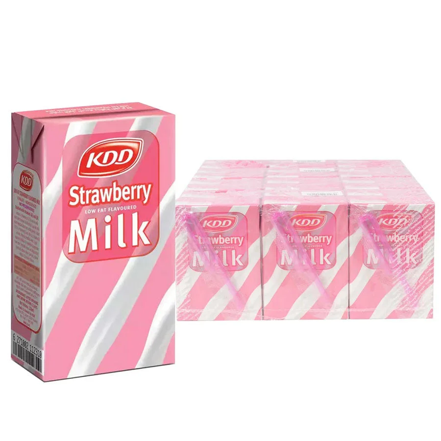 KDD Strawberry Flavoured Milk Low Fat 24 × 250ml