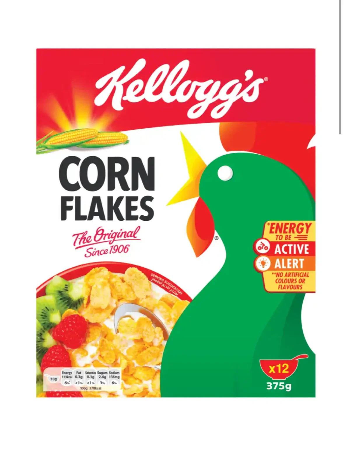 Kellogg’s Corn Flakes Original Breakfast Cereal 375g