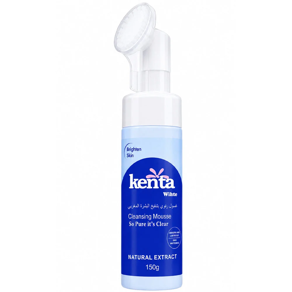 Kenta White Cleansing Mousse with Brush 150g