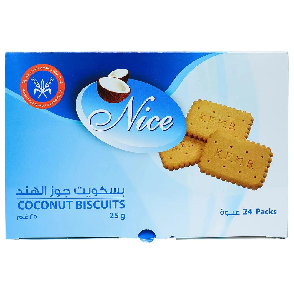 KFM Nice Coconut Biscuits 24 x 25 g