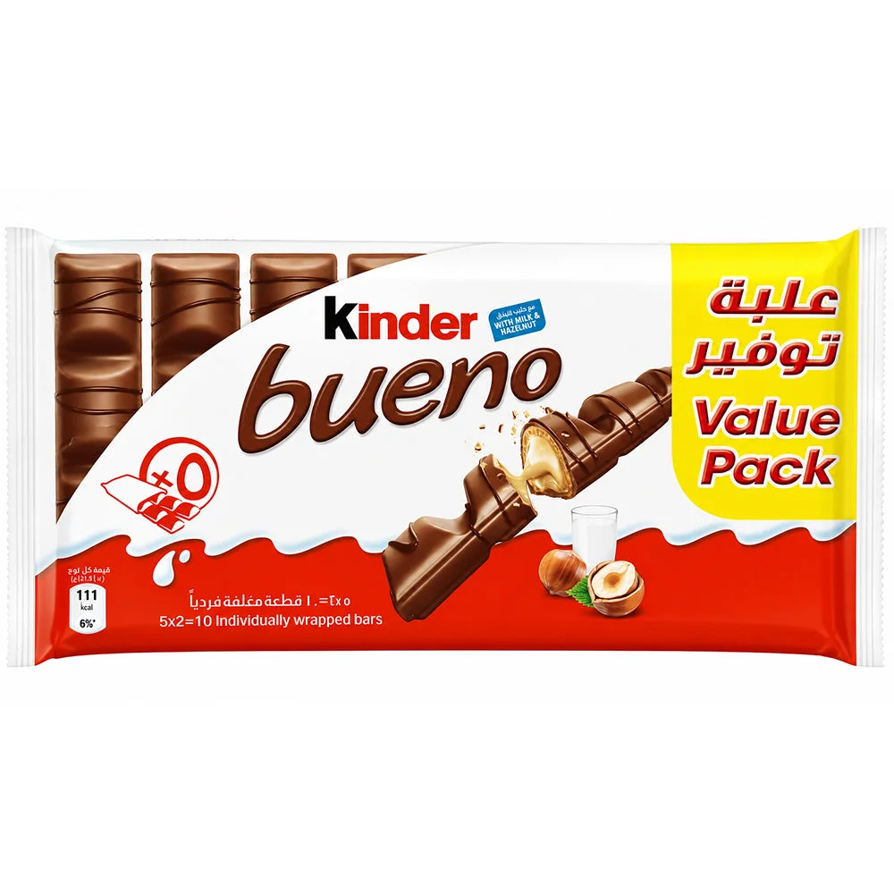 Kinder Bueno Chocolate Wafer Bars 5 × 43g =215g