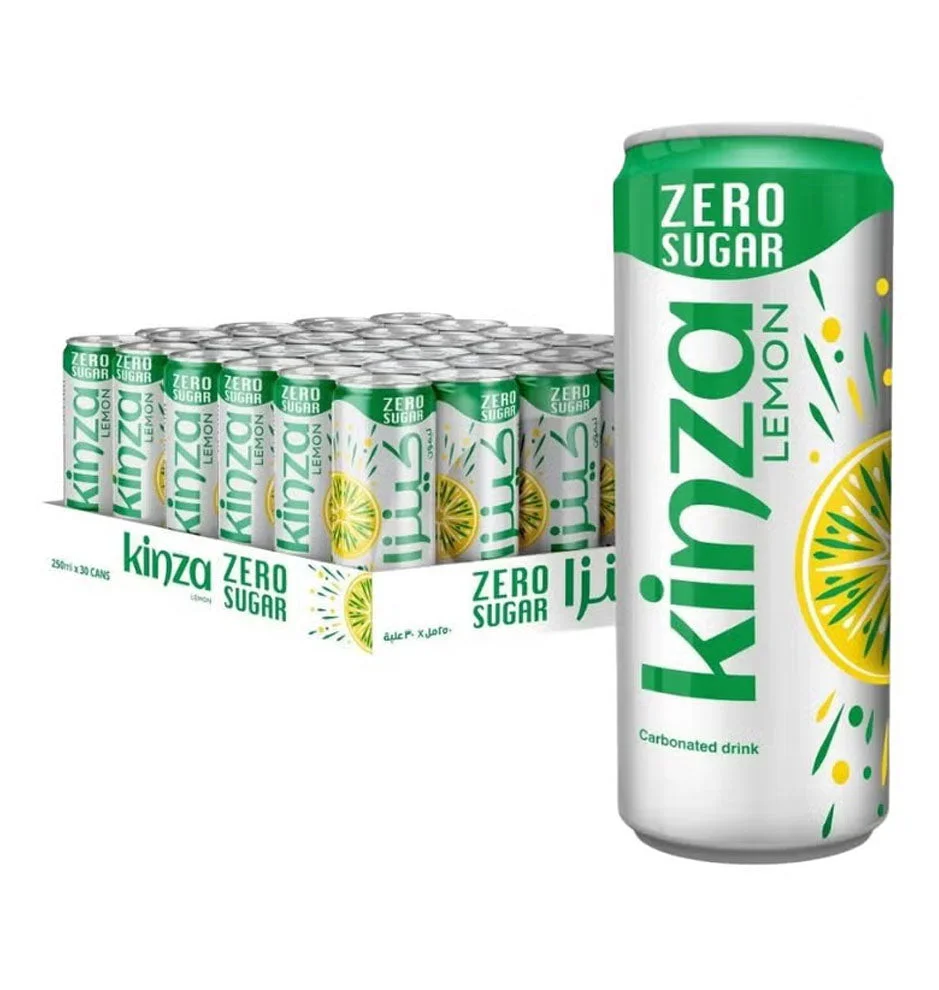 Kinza Lemon Zero Sugar Carbonated Drink 250 ml x 30 Cans