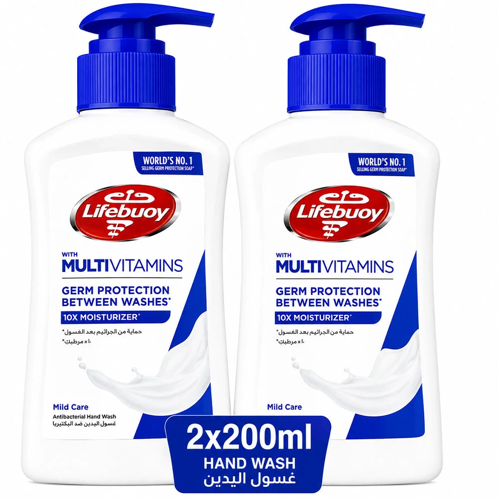 Lifebuoy Mild Care Antibacterial Hand Wash Twin Pack 2x200ml