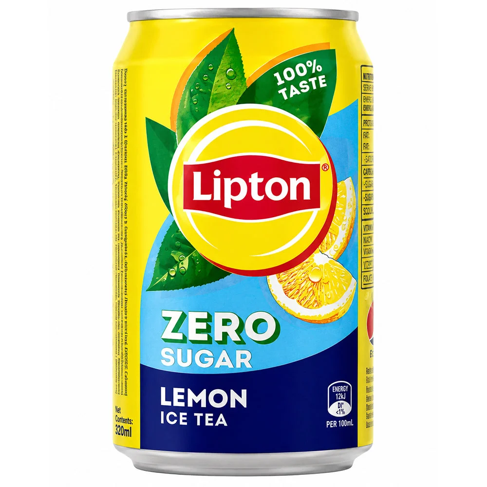 Lipton Zero Sugar Lemon Ice Tea Can 320ml