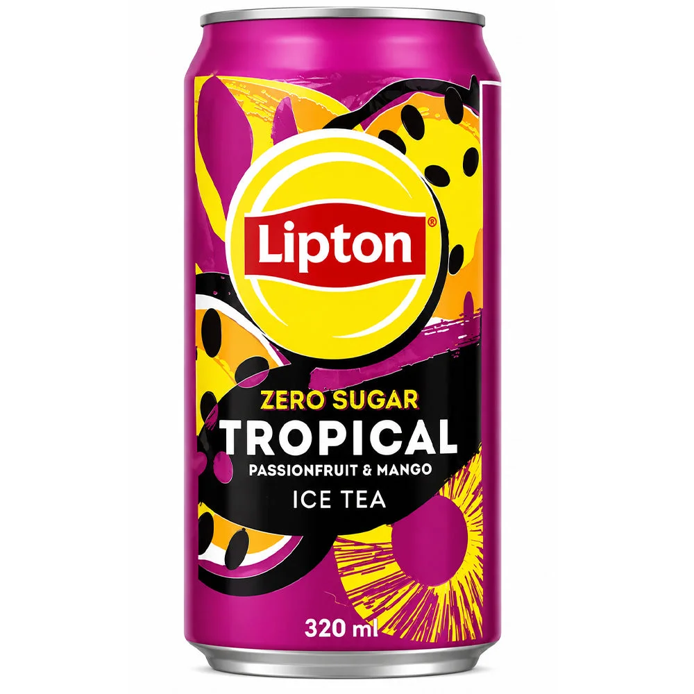 Lipton Zero Sugar Tropical Ice Tea Passionfruit & Mango 320ml