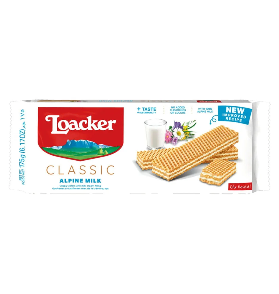 Loacker Milk Crispy Wafers Filled With Milk Cream 175 g